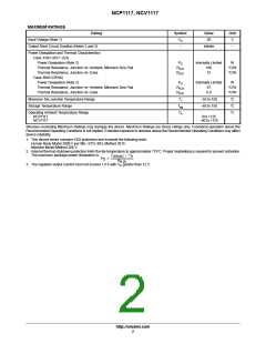 浏览型号NCP1117ST50T3G的Datasheet PDF文件第2页