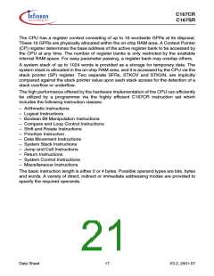 浏览型号SAK-C167CR-LM的Datasheet PDF文件第21页