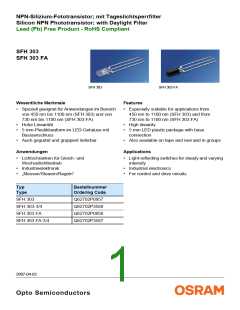 浏览型号SFH303的Datasheet PDF文件第1页