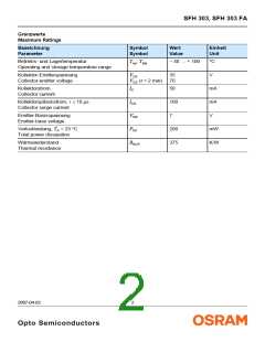 浏览型号SFH303的Datasheet PDF文件第2页