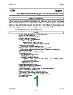 浏览型号AK4115VQ的Datasheet PDF文件第1页