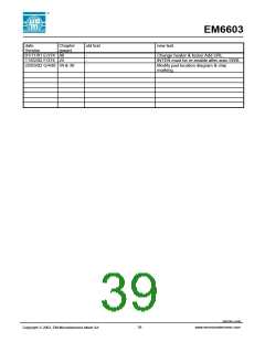 浏览型号EM6603的Datasheet PDF文件第39页