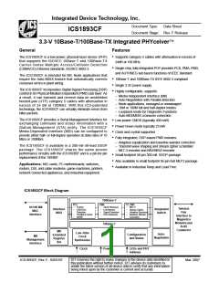 浏览型号ICS1893CK的Datasheet PDF文件第1页