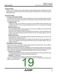 浏览型号M30610ECFP的Datasheet PDF文件第19页