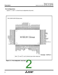 浏览型号M30610ECFP的Datasheet PDF文件第2页
