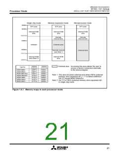 浏览型号M30610ECFP的Datasheet PDF文件第21页