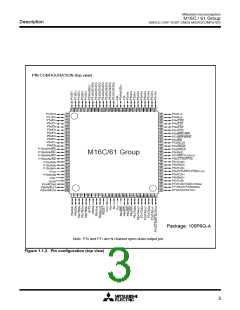 浏览型号M30610ECFP的Datasheet PDF文件第3页