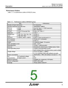 浏览型号M30610ECFP的Datasheet PDF文件第5页