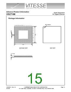 浏览型号VSC7186TW的Datasheet PDF文件第15页