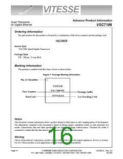 浏览型号VSC7186TW的Datasheet PDF文件第16页