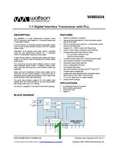 浏览型号WM8804的Datasheet PDF文件第1页