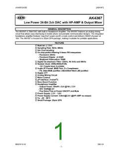 浏览型号AK4367VN的Datasheet PDF文件第1页