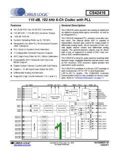 浏览型号CS42416-CQZR的Datasheet PDF文件第1页