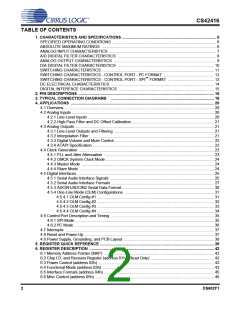 浏览型号CS42416_05的Datasheet PDF文件第2页