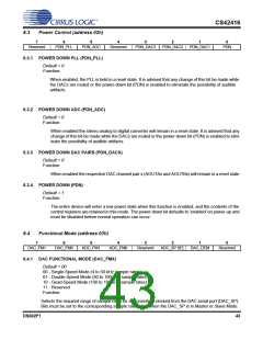 浏览型号CS42416-CQZR的Datasheet PDF文件第43页