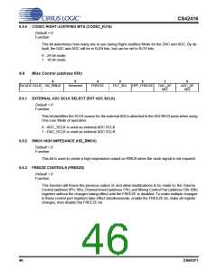 浏览型号CS42416-CQZR的Datasheet PDF文件第46页