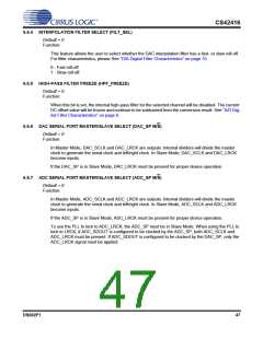 浏览型号CS42416-CQZR的Datasheet PDF文件第47页