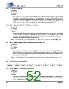 浏览型号CS42416-CQZR的Datasheet PDF文件第52页