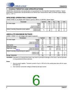 浏览型号CS42416-DQZR的Datasheet PDF文件第6页