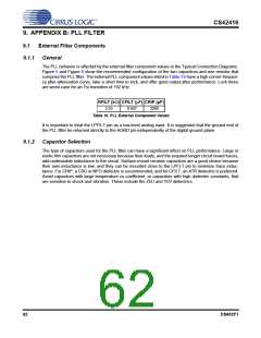 浏览型号CS42416_05的Datasheet PDF文件第62页