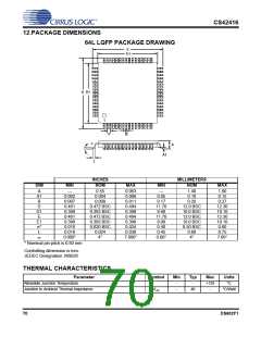 浏览型号CS42416_05的Datasheet PDF文件第70页