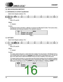 浏览型号CS4397-KSZ的Datasheet PDF文件第16页