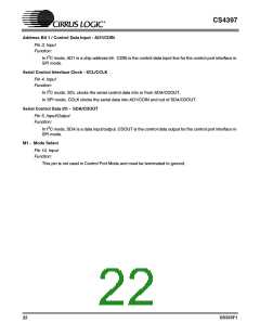 浏览型号CS4397-KSZ的Datasheet PDF文件第22页