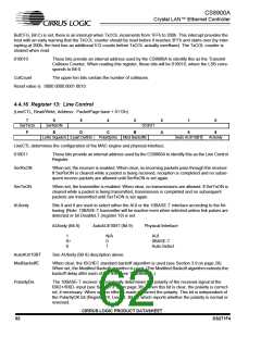浏览型号CS8900A-IQZ的Datasheet PDF文件第62页