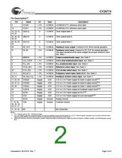浏览型号CY29774AIT的Datasheet PDF文件第2页