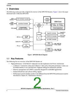 浏览型号MPC8540CPX667JC的Datasheet PDF文件第2页