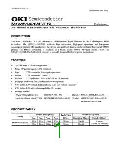 浏览型号MSM514265ESL-XXTS-K的Datasheet PDF文件第1页