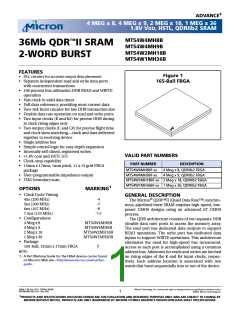 浏览型号MT54W1MH36BF-5的Datasheet PDF文件第1页