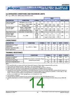 浏览型号MT54W1MH36BF-5的Datasheet PDF文件第14页