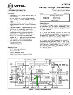 浏览型号MT9076AP的Datasheet PDF文件第1页