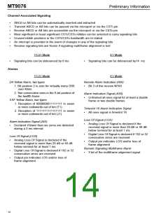 浏览型号MT9076AP的Datasheet PDF文件第14页