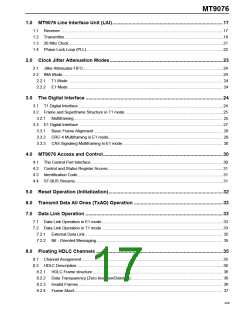 浏览型号MT9076AP的Datasheet PDF文件第17页