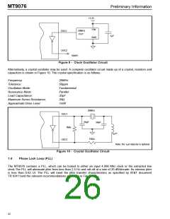 浏览型号MT9076AP的Datasheet PDF文件第26页