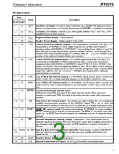 浏览型号MT9076AP的Datasheet PDF文件第3页