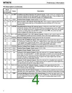 浏览型号MT9076AP的Datasheet PDF文件第4页
