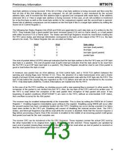 浏览型号MT9076AP的Datasheet PDF文件第43页