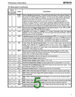 浏览型号MT9076AP的Datasheet PDF文件第5页