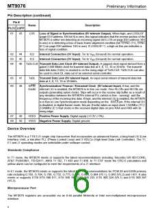 浏览型号MT9076AP的Datasheet PDF文件第6页