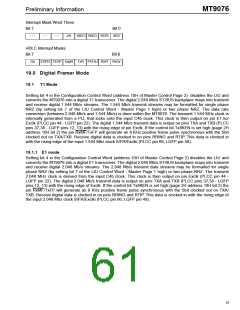 浏览型号MT9076AP的Datasheet PDF文件第61页