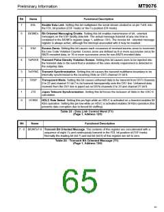 浏览型号MT9076AP的Datasheet PDF文件第65页