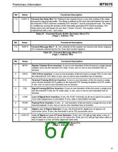 浏览型号MT9076AP的Datasheet PDF文件第67页