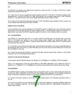 浏览型号MT9076AP的Datasheet PDF文件第7页