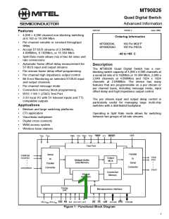 浏览型号MT90826AL的Datasheet PDF文件第1页