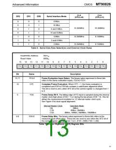 浏览型号MT90826AL的Datasheet PDF文件第13页