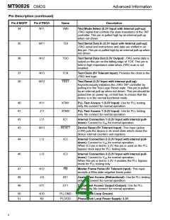 浏览型号MT90826AL的Datasheet PDF文件第4页