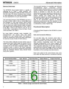 浏览型号MT90826AL的Datasheet PDF文件第6页